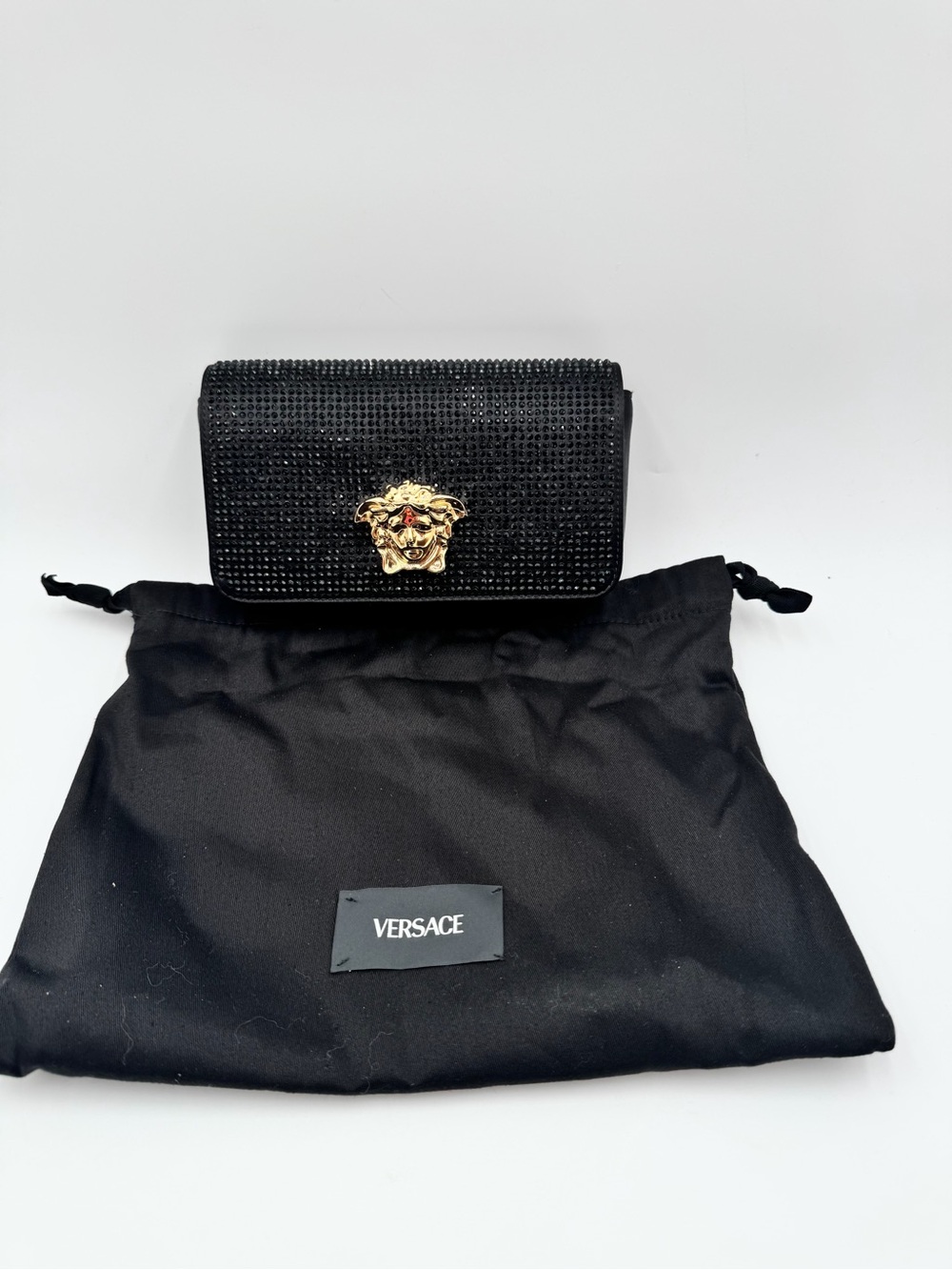 NEW Versace Satin Crystal Medusa